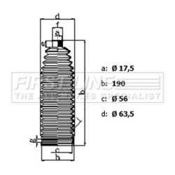 Steering Rack Boot FIRST LINE FSG3486 for FORD OE 5253030