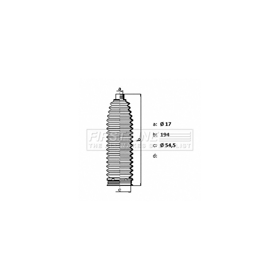 Steering Rack Boot FIRST LINE FSG3488 for FORD TRANSIT OE 1763990