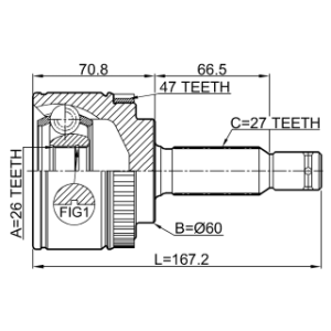Joint Kit Drive Shaft - FEBEST 2210OPIA47