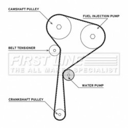 Water Pump & Timing Belt Kit FIRST LINE FTW1004 for DACIA &more..