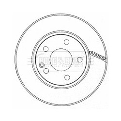 Brake Disc BORG & BECK BBD4485 for MERCEDES A-CLASS