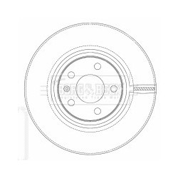 Brake Disc BORG & BECK BBD4509 for AUDI A6 OE 4F0615301D