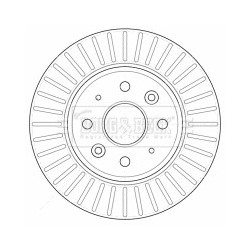 Brake Disc BORG & BECK BBD4526 for KIA RIO OE 51712FD300