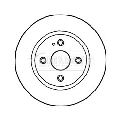 Brake Disc BORG & BECK BBD4700 for MAZDA 2 OE DN2033251