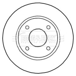 Brake Disc BORG & BECK BBD5184 for NISSAN CUBE