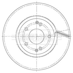 Brake Disc BORG & BECK BBD5447 for SSANGYONG ACTYON