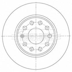 Brake Disc BORG & BECK BBD5526 for AUDI