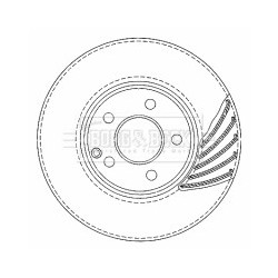 Brake Disc BORG & BECK BBD5923S for MERCEDES E-CLASS OE 2114211212
