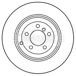 Brake Disc BORG & BECK BBD5946S for LAND ROVER RANGE ROVER