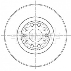Brake Disc BORG & BECK BBD6093S for VW PASSAT OE 4B3615301A