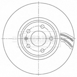 Brake Disc BORG & BECK BBD6163S for AUDI OE 80A615301