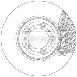 Brake Disc BORG & BECK BBD6226S for PORSCHE CAYENNE