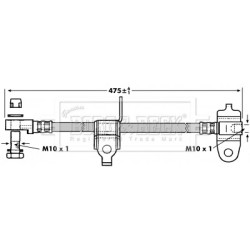 Brake Hose Pipe BORG & BECK BBH6996 for FORD TRANSIT OE 4060853