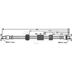 Brake Hose Pipe BORG & BECK BBH7538 for VOLVO C70