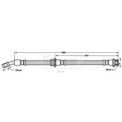 Brake Hose Pipe BORG & BECK BBH7700 for NISSAN CUBE