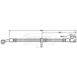 Brake Hose Pipe BORG & BECK BBH7754 for HONDA CIVIC OE 01465-SMT-E00