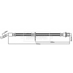 Brake Hose Pipe BORG & BECK BBH8086 for DAIHATSU TERIOS OE 90049-22205