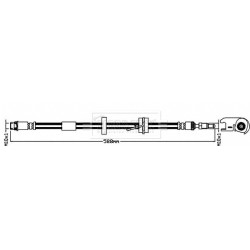 Brake Hose Pipe BORG & BECK BBH8506 for CITROEN