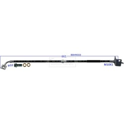 Brake Hose Pipe BORG & BECK BBH9033 for TESLA MODEL S