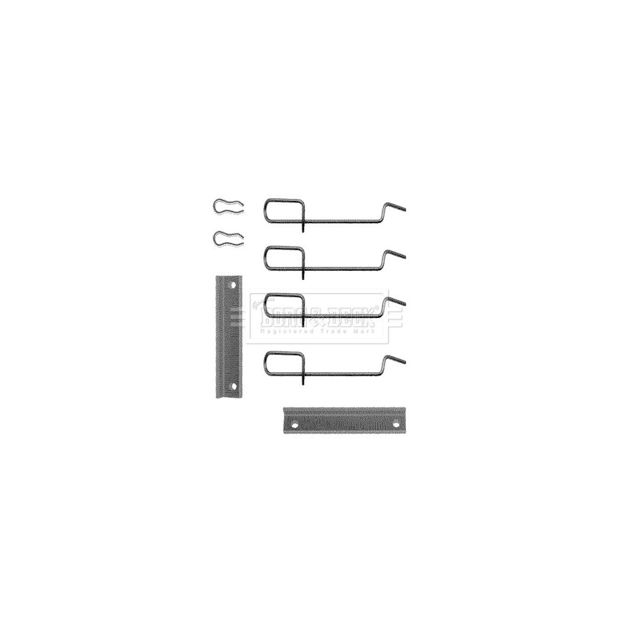 Brake Disc Pad Accessory Kit BORG & BECK BBK1122 for CITROEN &more..