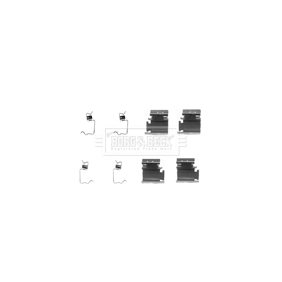 Brake Disc Pad Accessory Kit BORG & BECK BBK1204 for ABARTH &more..