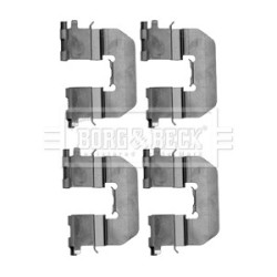 Brake Disc Pad Accessory Kit BORG & BECK BBK1296 for HYUNDAI