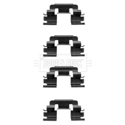Brake Disc Pad Accessory Kit BORG & BECK BBK1298 for LAND ROVER