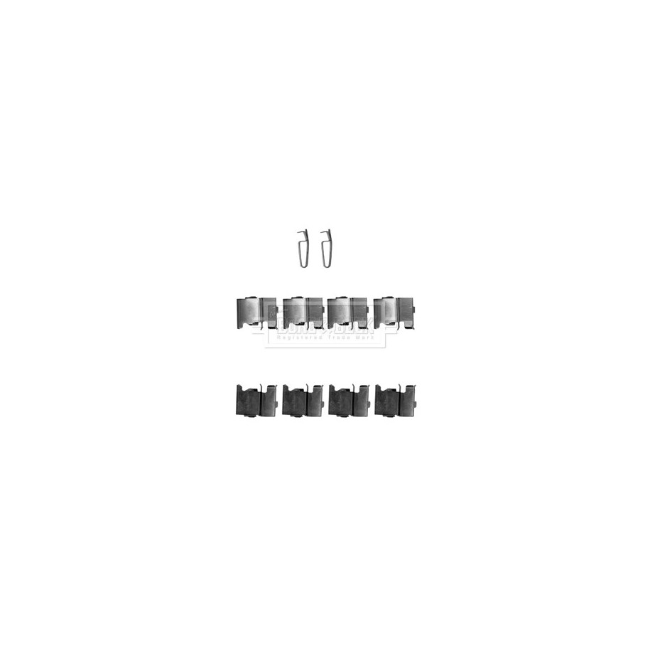 Brake Disc Pad Accessory Kit BORG & BECK BBK1338 for MAZDA