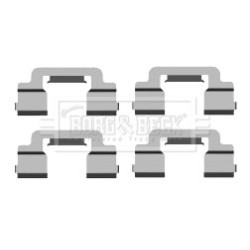 Brake Disc Pad Accessory Kit BORG & BECK BBK1384 for CITROEN C6