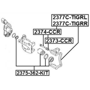 Bellow Brake Caliper Guide - FEBEST 2373CCR