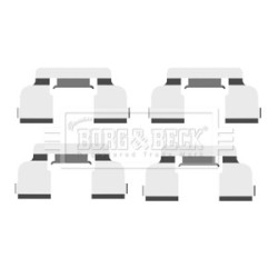 Brake Disc Pad Accessory Kit BORG & BECK BBK1478 for DACIA &more..