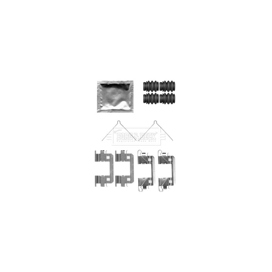 Brake Disc Pad Accessory Kit BORG & BECK BBK1502 for HONDA