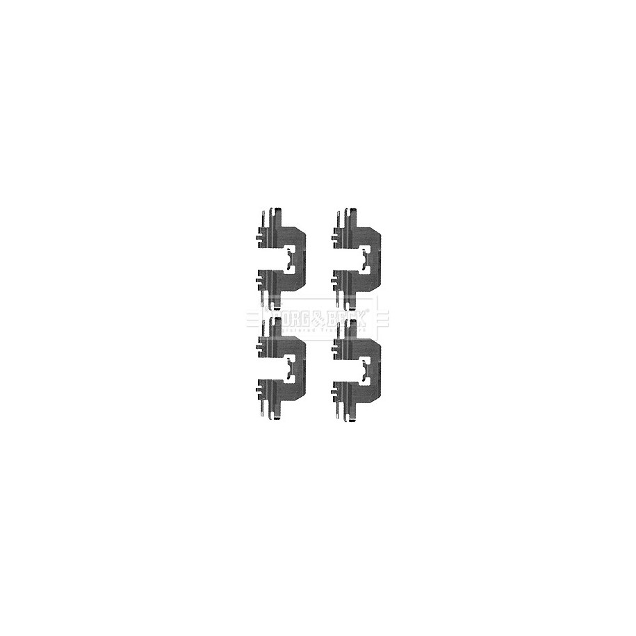 Brake Disc Pad Accessory Kit BORG & BECK BBK1541 for MAZDA MX-5