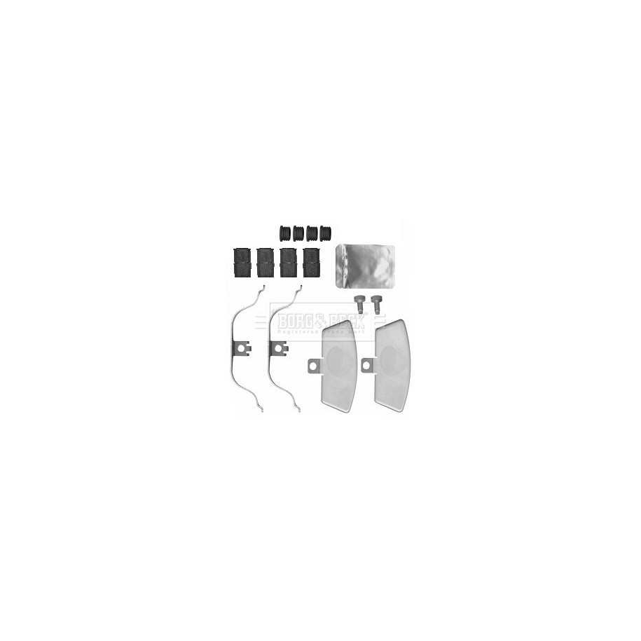 Brake Disc Pad Accessory Kit BORG & BECK BBK1560 for AUDI