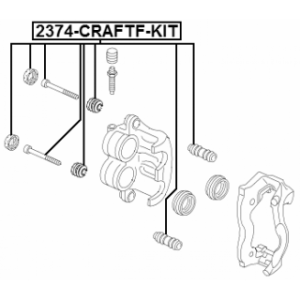 Guide Bolt Brake Caliper - FEBEST 2374CRAFTFKIT