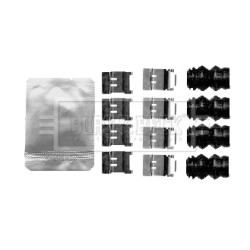 Brake Disc Pad Accessory Kit BORG & BECK BBK1578 for TOYOTA