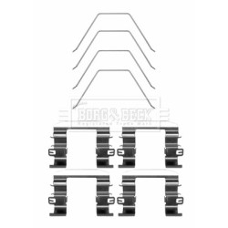 Brake Disc Pad Accessory Kit BORG & BECK BBK1617 for KIA SORENTO