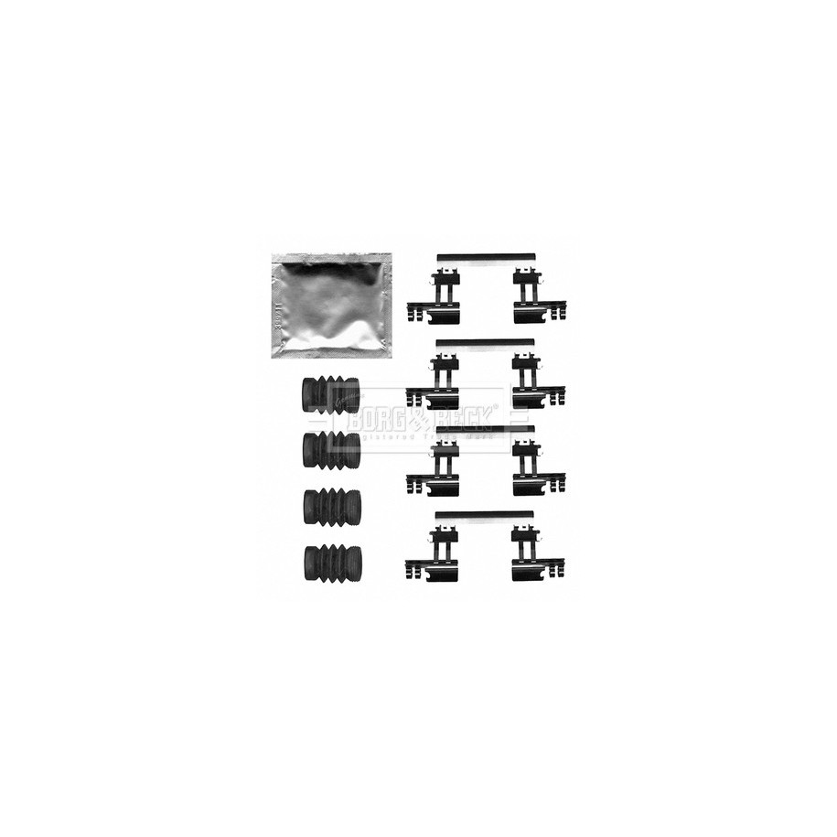Brake Disc Pad Accessory Kit BORG & BECK BBK1631 for MAZDA 3