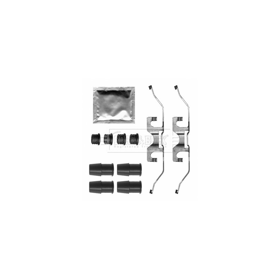 Brake Disc Pad Accessory Kit BORG & BECK BBK1644 for FORD