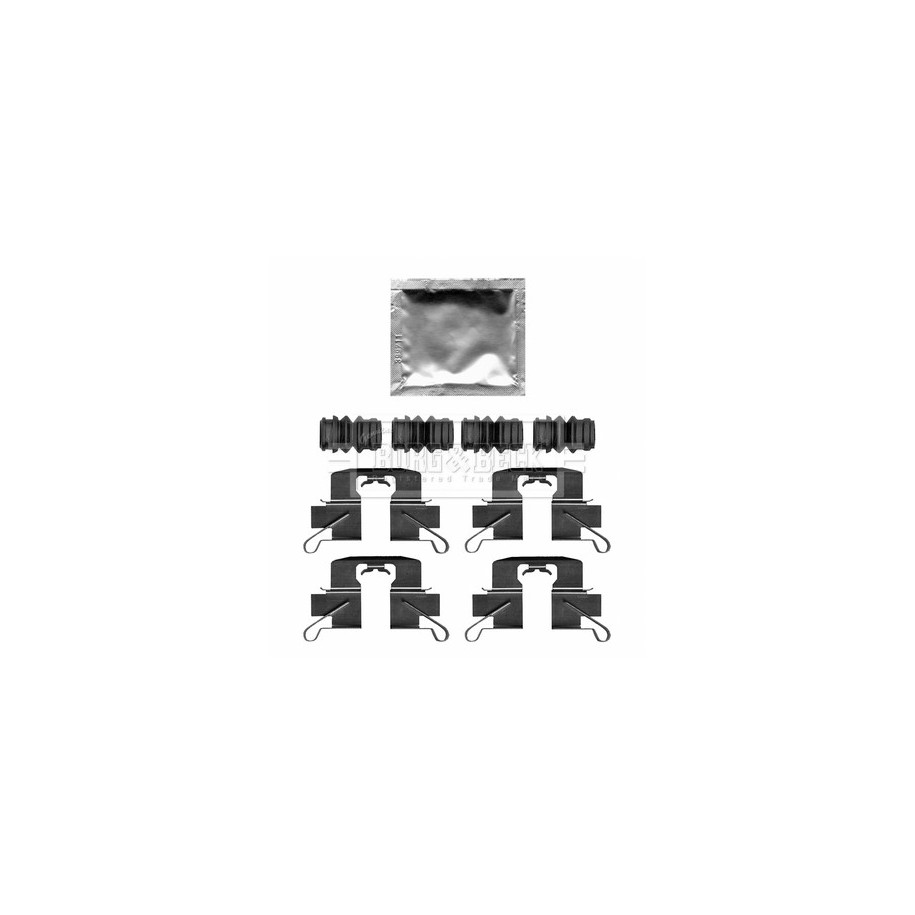 Brake Disc Pad Accessory Kit BORG & BECK BBK1647 for MAZDA