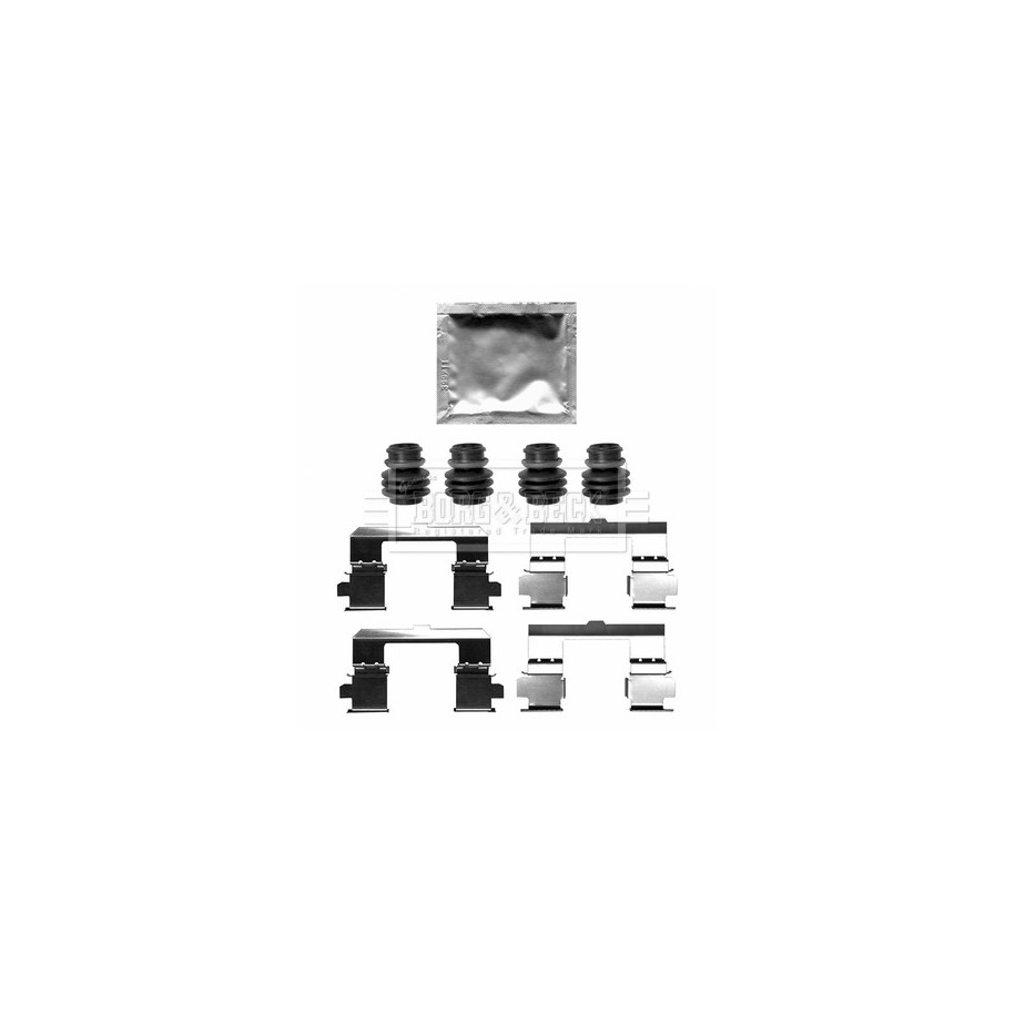 Brake Disc Pad Accessory Kit BORG & BECK BBK1648 for MAZDA CX-5