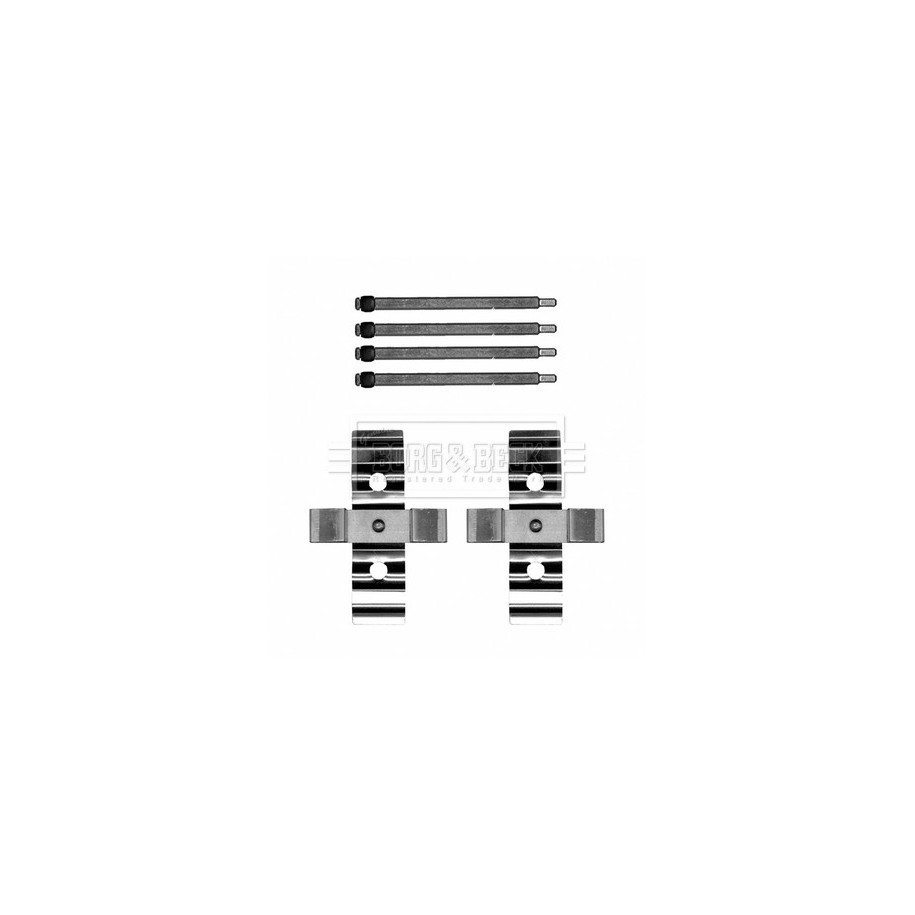 Brake Disc Pad Accessory Kit BORG & BECK BBK1651 for TESLA