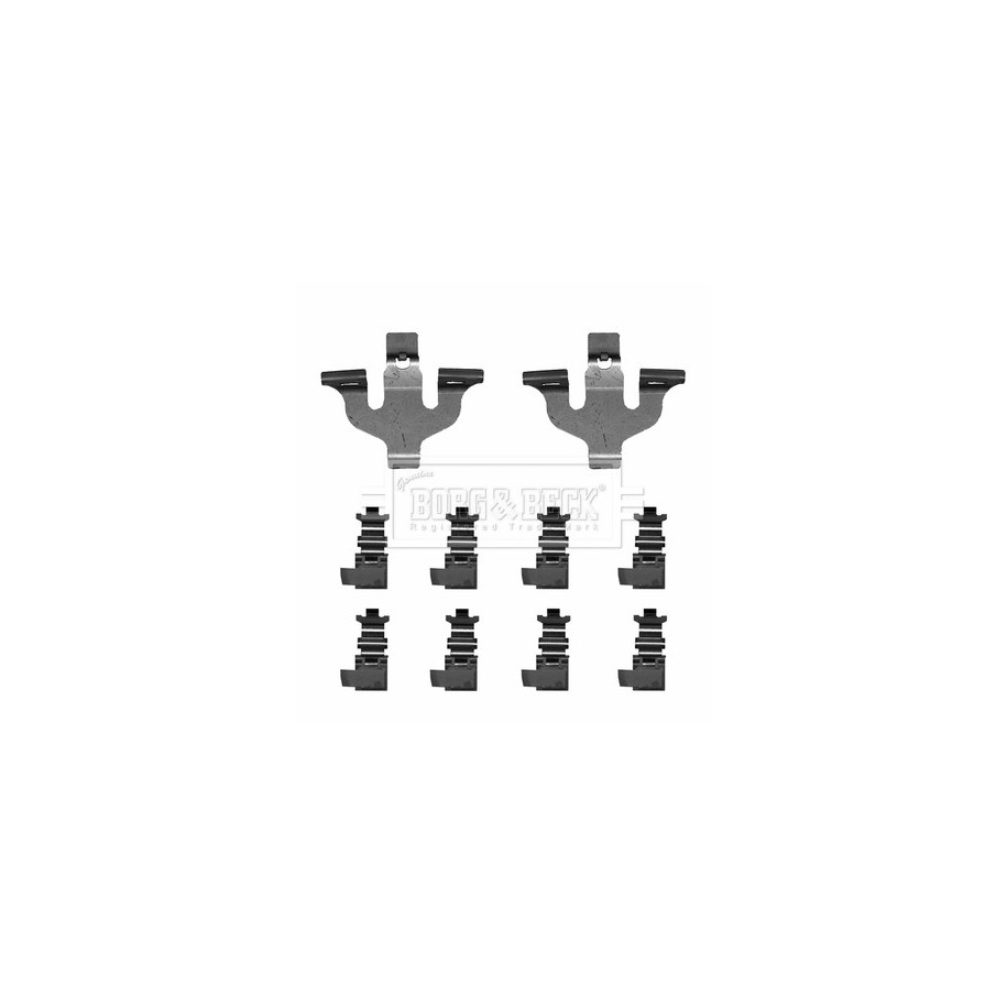 Brake Disc Pad Accessory Kit BORG & BECK BBK1660 for AUDI