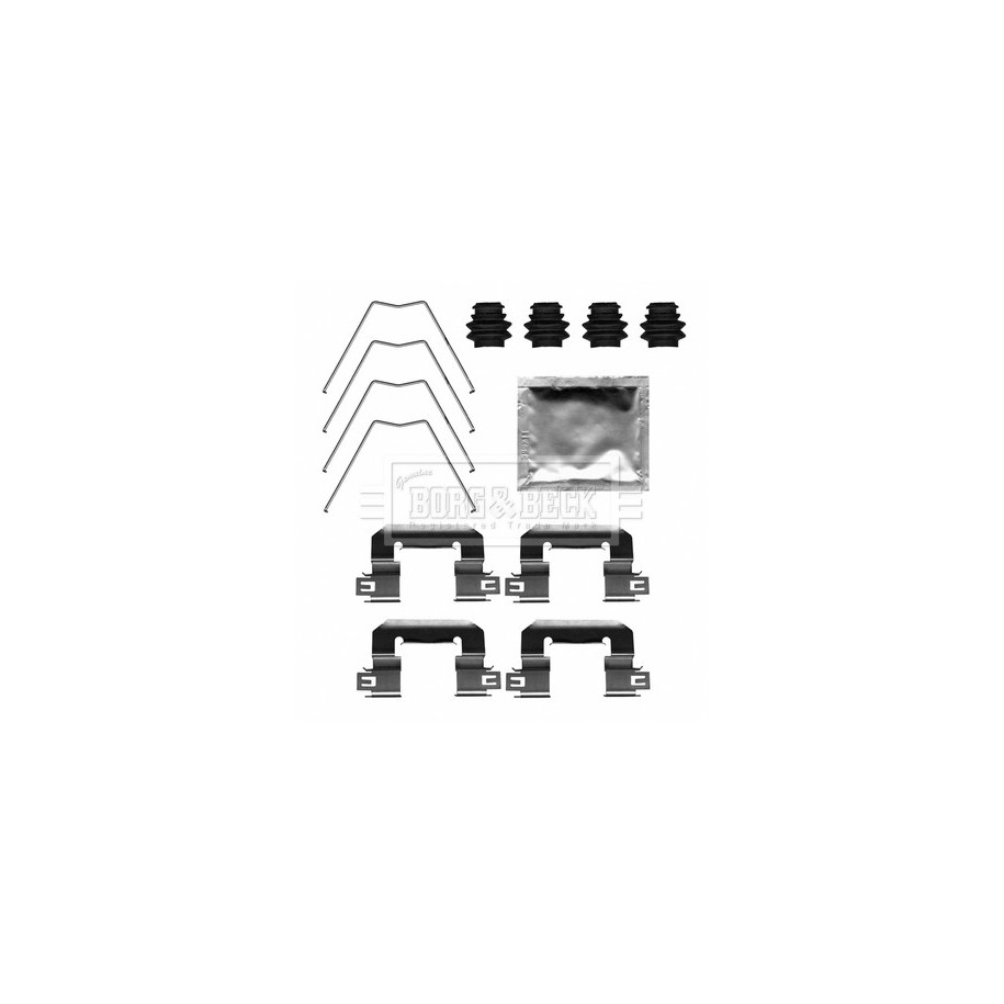 Brake Disc Pad Accessory Kit BORG & BECK BBK1664 for KIA CEE'D