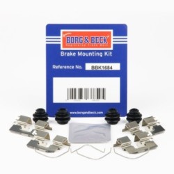 Brake Disc Pad Accessory Kit BORG & BECK BBK1684 for HYUNDAI IONIQ