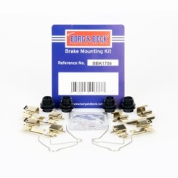 Brake Disc Pad Accessory Kit BORG & BECK BBK1706 for KIA PICANTO