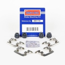 Brake Disc Pad Accessory Kit BORG & BECK BBK1728 for HYUNDAI SANTA