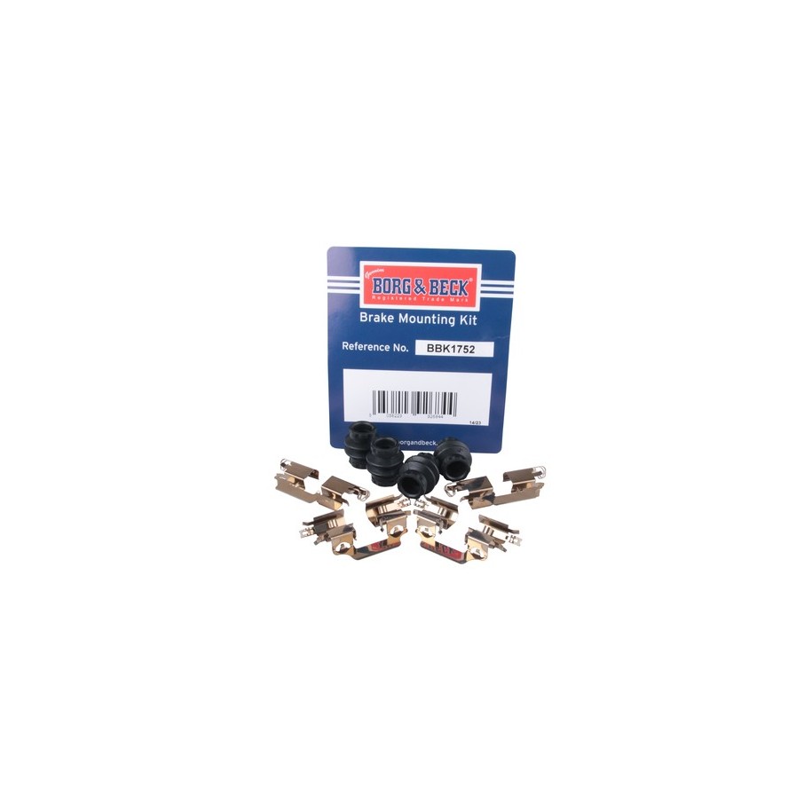 Brake Disc Pad Accessory Kit BORG & BECK BBK1752 for RENAULT