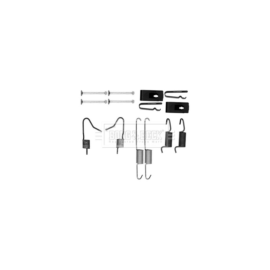 Brake Shoe Accessory Kit BORG & BECK BBK6167 for NISSAN