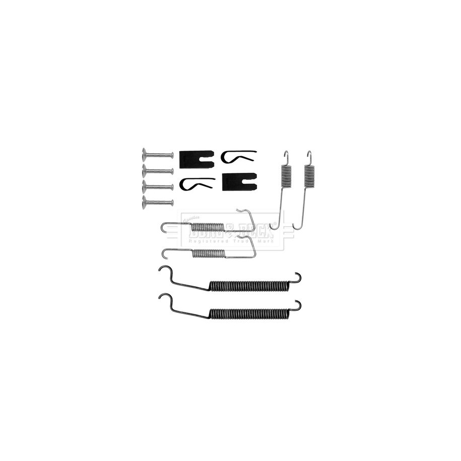 Brake Shoe Accessory Kit BORG & BECK BBK6173 for CITROEN OE 4308.63